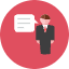 Businessman Talk Icon from Kameleon Colors Set