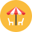 Outdoor Umbrella Chair Icon from Kameleon Colors Set