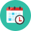 Calendar Time Icon from Kameleon Colors Set