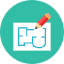 Construction Blueprint 2 Icon from Kameleon Colors Set