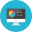 Computer Chart Icon from Kameleon Colors Set