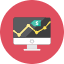 Computer Graph Icon from Kameleon Colors Set