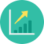 Graph Increase Icon from Kameleon Colors Set