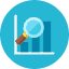 Graph Magnifier Icon from Kameleon Colors Set