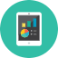 Tablet Chart Icon from Kameleon Colors Set