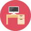 Computer Desk Icon from Kameleon Colors Set