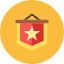 Flag Star Icon from Kameleon Colors Set