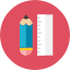 Pencil Ruler 2 Icon from Kameleon Colors Set