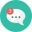 Chat Notification Icon from Kameleon Colors Set