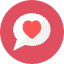 Heart Bubble Icon from Kameleon Colors Set