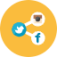 Social Share Icon from Kameleon Colors Set