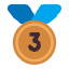 3rd Place Medal Flat Emoji from Fluent Emoji Flat Set
