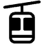 Aerial Tramway High Contrast Emoji from Fluent Emoji High Contrast Set
