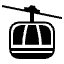 Aerial Tramway Emoji from EmojiTwo Black Set