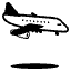 Airplane Arrival Emoji from EmojiTwo Black Set