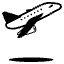 Airplane Departure Emoji from EmojiTwo Black Set