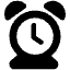 Alarm Clock High Contrast Emoji from Fluent Emoji High Contrast Set