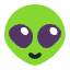 Alien Flat Emoji from Fluent Emoji Flat Set