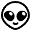 Alien High Contrast Emoji from Fluent Emoji High Contrast Set