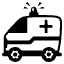 Ambulance Emoji from EmojiTwo Black Set