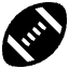 American Football High Contrast Emoji from Fluent Emoji High Contrast Set