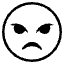 Angry Face Emoji from EmojiTwo Black Set