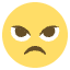 Angry Face Emoji from EmojiTwo Colors Set