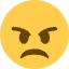 Angry Face Emoji from Twemoji Set