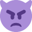Angry Face With Horns Emoji from Twemoji Set