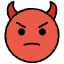 Angry Face With Horns Emoji from OpenMoji Set