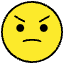 Angry Face Emoji from OpenMoji Set