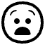 Anguished Face High Contrast Emoji from Fluent Emoji High Contrast Set