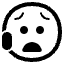 Anxious Face With Sweat High Contrast Emoji from Fluent Emoji High Contrast Set