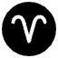 Aries Emoji from EmojiTwo Black Set