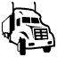 Articulated Lorry Emoji from EmojiTwo Black Set