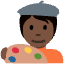 Artist Dark Skin Tone Emoji from Twemoji Set