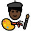 Artist Dark Skin Tone Emoji from OpenMoji Set