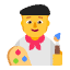 Artist Flat Default Emoji from Fluent Emoji Flat Set