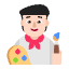 Artist Flat Light Emoji from Fluent Emoji Flat Set