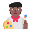 Artist Flat Medium Dark Emoji from Fluent Emoji Flat Set