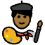 Artist Medium Dark Skin Tone Emoji from OpenMoji Set