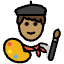 Artist Medium Skin Tone Emoji from OpenMoji Set