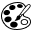 Artist Palette Emoji from EmojiTwo Black Set