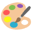 Artist Palette Emoji from EmojiTwo Colors Set