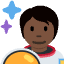 Astronaut Dark Skin Tone Emoji from Twemoji Set