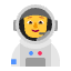 Astronaut Flat Default Emoji from Fluent Emoji Flat Set