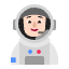 Astronaut Flat Light Emoji from Fluent Emoji Flat Set