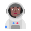 Astronaut Flat Medium Dark Emoji from Fluent Emoji Flat Set