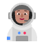 Astronaut Flat Medium Emoji from Fluent Emoji Flat Set