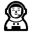 Astronaut High Contrast Default Emoji from Fluent Emoji High Contrast Set